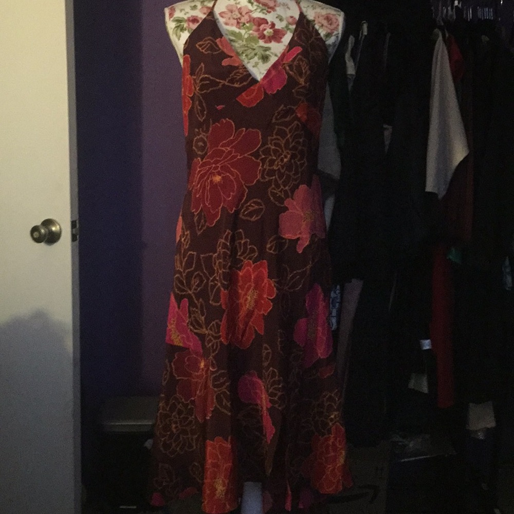 Floral halter dress, great for spring & summer